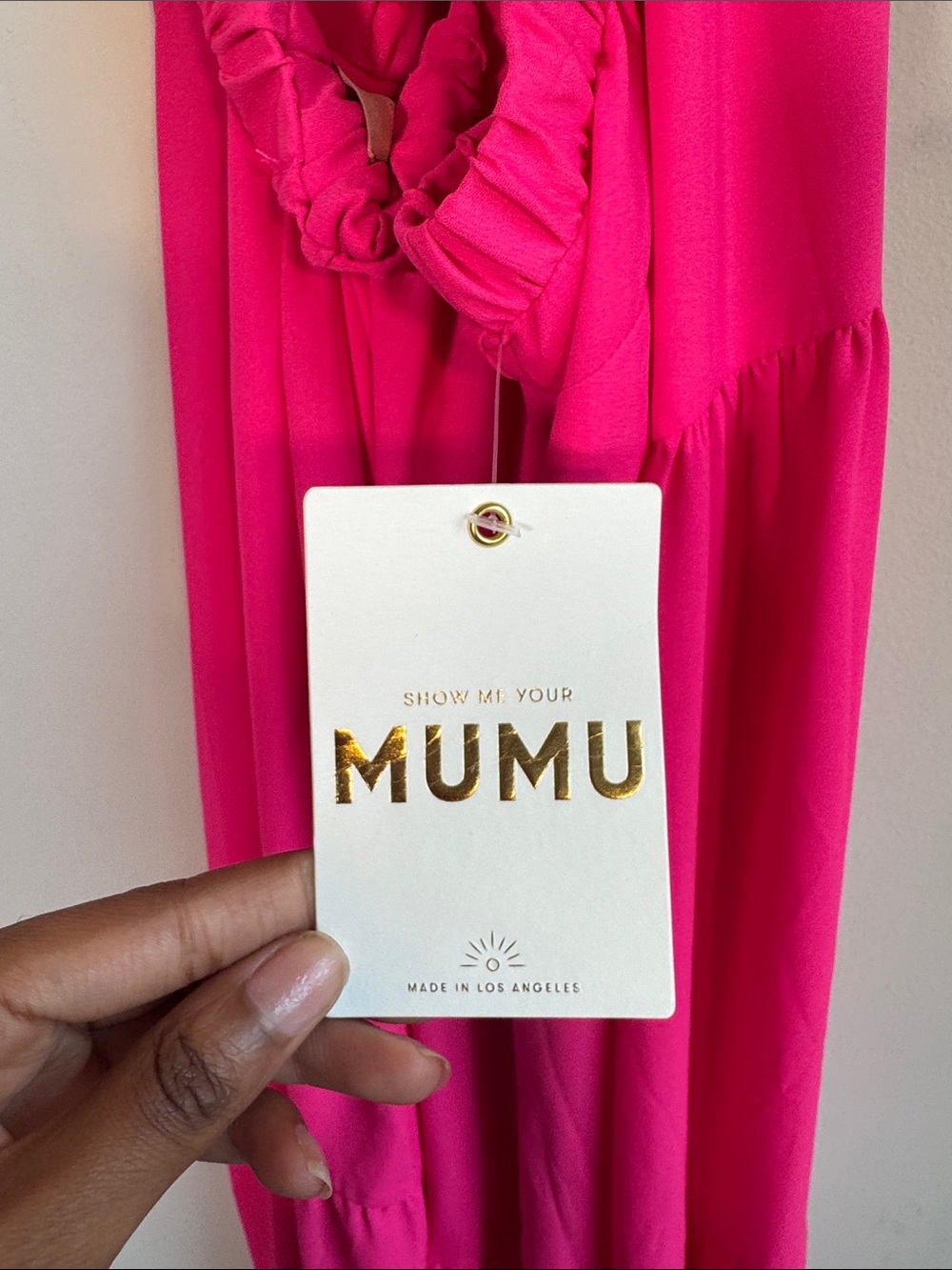 NWT Show Me Your Mumu Hallie Halter Dress in Hot Pink - M - Picture 7 of 8